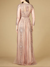 Load image into Gallery viewer, Lara 29788 - Long Illusion Sleeves, A-line Long Gown