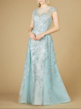 Load image into Gallery viewer, Lara 29798 - Floral Appliques high neck ball gown
