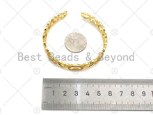 Load image into Gallery viewer, CZ Micro Pave Gold Heart Link Bracelet SKU#LD85