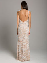 Load image into Gallery viewer, Lara Beverly Long Beaded Low Back V Neck Sleeveless Dress