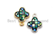 Load image into Gallery viewer, Abalone Clover Flower Pendant, Z334