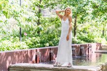 Load image into Gallery viewer, Lara Danika Floral Beaded Sheath Beaded Dress with Beaded Fringe