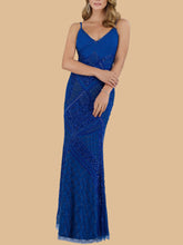 Load image into Gallery viewer, Plunging Neckline Spaghetti Strap Fitted Column Dress - Lara 29911