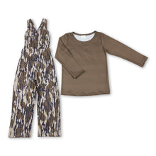 Load image into Gallery viewer, Long sleeves top camo overalls boys clothing