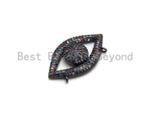 Load image into Gallery viewer, Rainbow CZ Micro Pave Eye Pendant,sku#F676