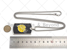 Load image into Gallery viewer, LA Lakers Dog Tag Pendant Chain Necklace, sku#L343