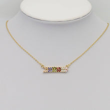 Load image into Gallery viewer, Colorful CZ Wheat Flower Connector Charm, Sku#LX309