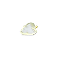 Load image into Gallery viewer, Hammered Edge Acrylic Heart with Pearl Charm , Sku#JL202