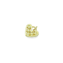 Load image into Gallery viewer, Gold White Pearl Heart Charm Pendant,Sku#LD723