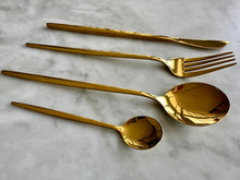 Load image into Gallery viewer, Monaco Gold Flatware Set - 16 Piece