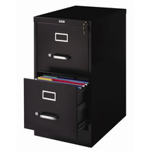 Load image into Gallery viewer, 2-Drawer Vertical Filing File Cabinet with Lock in Black Metal