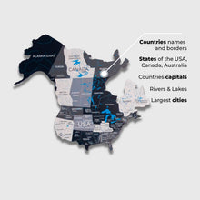 Load image into Gallery viewer, 2D Wooden World Map Nordik