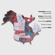 Load image into Gallery viewer, 2D Wooden World Map Urban