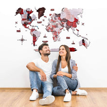 Load image into Gallery viewer, 2D Wooden World Map Urban