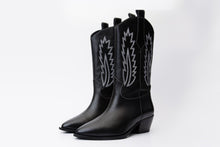 Load image into Gallery viewer, The Togg Black Leather Cowboy Women Boot Final Sale!