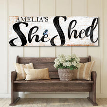 Load image into Gallery viewer, Personalized She Shed Sign VIII
