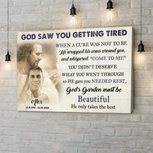 Load image into Gallery viewer, Personalized God Saw You Getting Tired Memorial Sign II