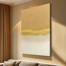 Load image into Gallery viewer, Minimalist White And Gold Wall Art
