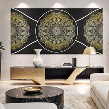 Load image into Gallery viewer, Gold Sacred Geometry Wall Art