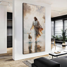 Load image into Gallery viewer, Jesus Protects The Lamb From Wolves Faith Wall Art XIII