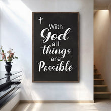 Load image into Gallery viewer, With God All Things Are Possible Faith Sign V