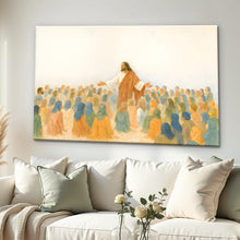 Load image into Gallery viewer, Jesus Speaking To Crowd Faith Wall Art
