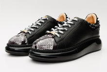 Load image into Gallery viewer, The Venezia Black Leather Women Sneaker