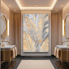 Load image into Gallery viewer, Luxury Gold and Silver Leaf Wall Art