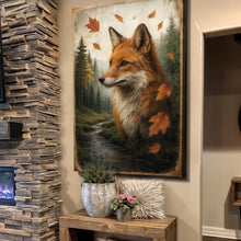 Load image into Gallery viewer, Autumn Fox Double Exposure Wall Art
