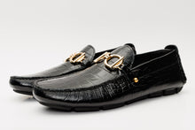 Load image into Gallery viewer, The Pisa Black Leather Bit Drive Loafer Men Shoe