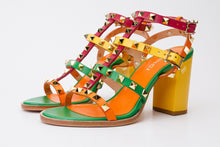 Load image into Gallery viewer, The Nejapa Block Heel Multicolor Leather Women Sandal