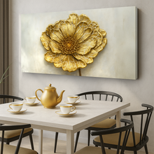 Load image into Gallery viewer, Golden Dandelion Minimalist Abstract Wall Art VI