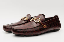 Load image into Gallery viewer, The Pisa Burgundy Leather Bit Drive Loafer Men Shoe