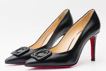 Load image into Gallery viewer, The Maneadero Black Leather Pump Fuchsia Sole Women Shoe