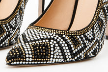 Load image into Gallery viewer, The Nampula Black Glitter Leather Pump Women Shoe
