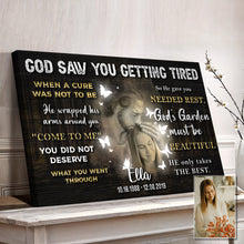 Load image into Gallery viewer, Personalized God Saw You Getting Tired Memorial Sign IV