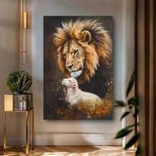 Load image into Gallery viewer, Lion And Sheep Faith Wall Art