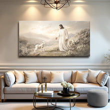 Load image into Gallery viewer, Jesus Protects The Lamb From Wolves Faith Wall Art X