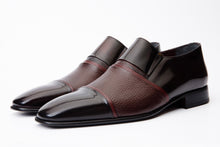 Load image into Gallery viewer, The Everest Burgundy &amp; Burneshed Leather Cap Toe Dress Loafer Men Shoe
