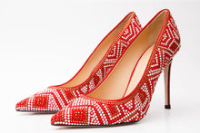 Load image into Gallery viewer, The Nampula Red Glitter Leather Pump Women Shoe