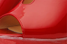 Load image into Gallery viewer, The Caratal Red Patent Leather Women Sandal