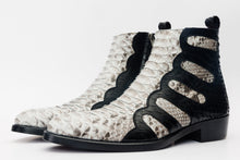 Load image into Gallery viewer, Boss Pythn Snk Black &amp; Natural Zip-Up Leather Men Boot Limited Edition