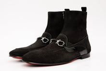 Load image into Gallery viewer, The Baron Black Suede Bit Zip-Up Dress Men Boot Final Sale!