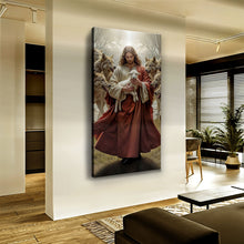 Load image into Gallery viewer, Jesus Protects The Lamb From Wolves Faith Wall Art VI
