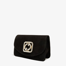 Load image into Gallery viewer, The California Black Suede Leather Handbag