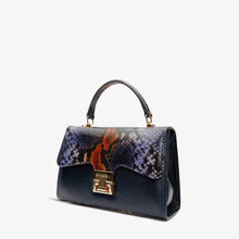 Load image into Gallery viewer, The Venezia Navy Blue Leather Handbag