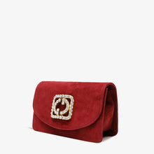 Load image into Gallery viewer, The California Burgundy Suede Leather Handbag