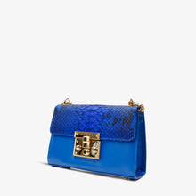 Load image into Gallery viewer, The Toskana Sax Blue Pythn Leather Handbag