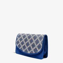 Load image into Gallery viewer, The Nampula Sax Blue Glitter Leather Handbag