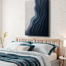 Load image into Gallery viewer, Abstract Minimalist Wave Impasto Wall Art